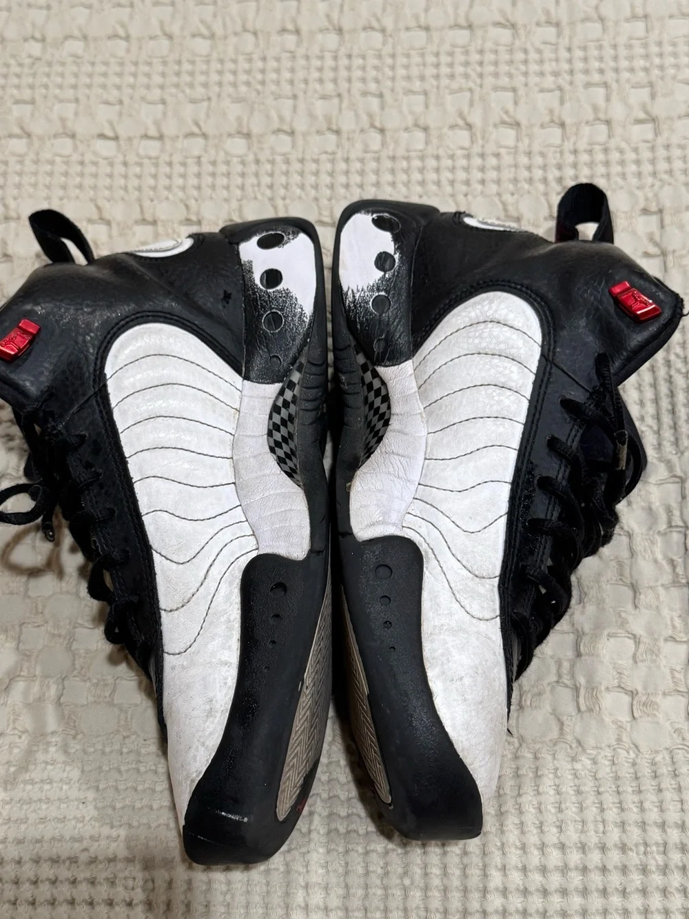 JORDAN Jumpman Pro Black, White & Red High-Top Sneakers